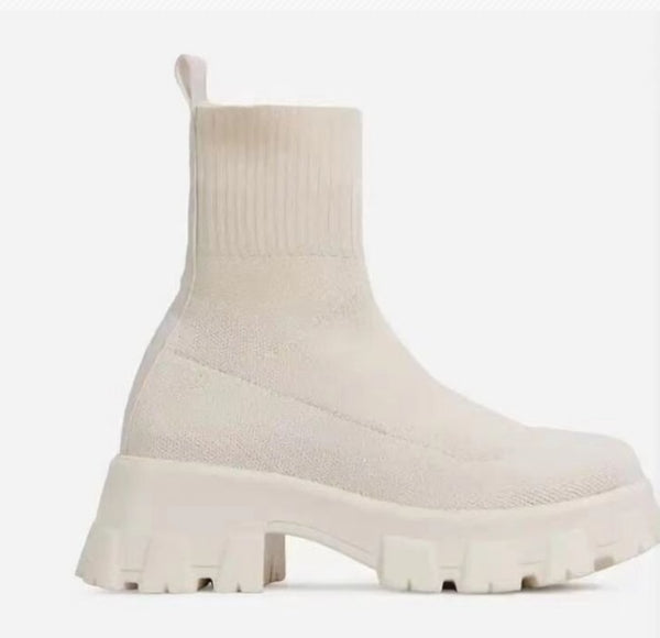 Sole Platform Sock Boots