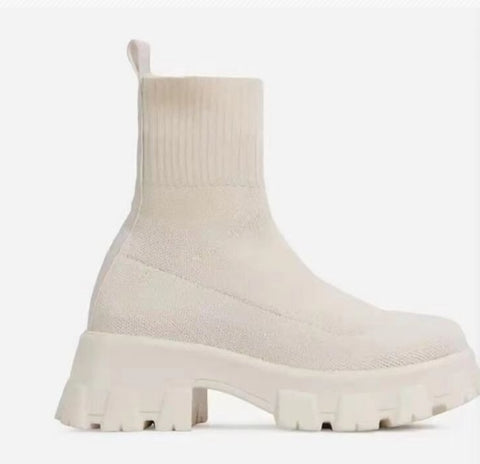 Sole Platform Sock Boots