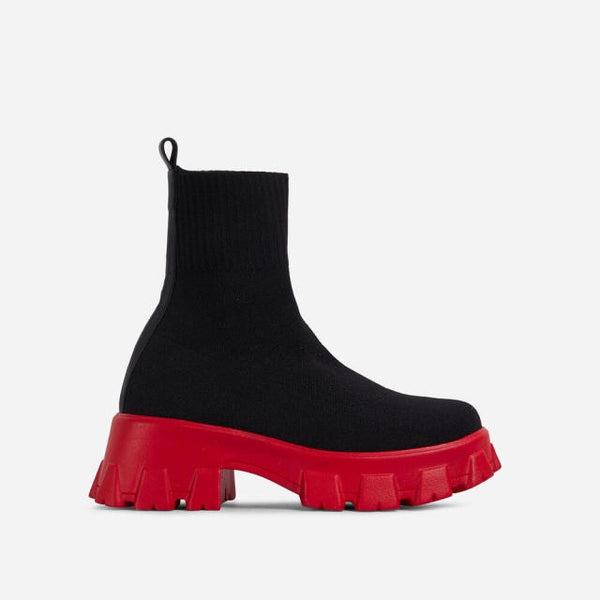 Sole Platform Sock Boots